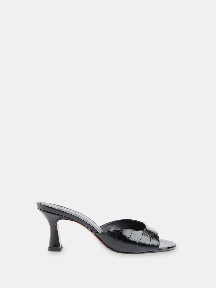 Whistles Black Pia Slip On Mules - Image 2 of 5