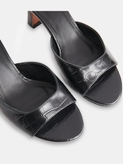 Whistles Black Pia Slip On Mules - Image 4 of 5