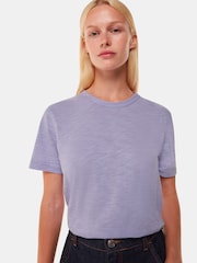 Whistles Purple Emily Ultimate 100% Cotton T-Shirt - Image 1 of 5