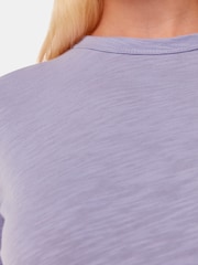 Whistles Purple Emily Ultimate 100% Cotton T-Shirt - Image 4 of 5