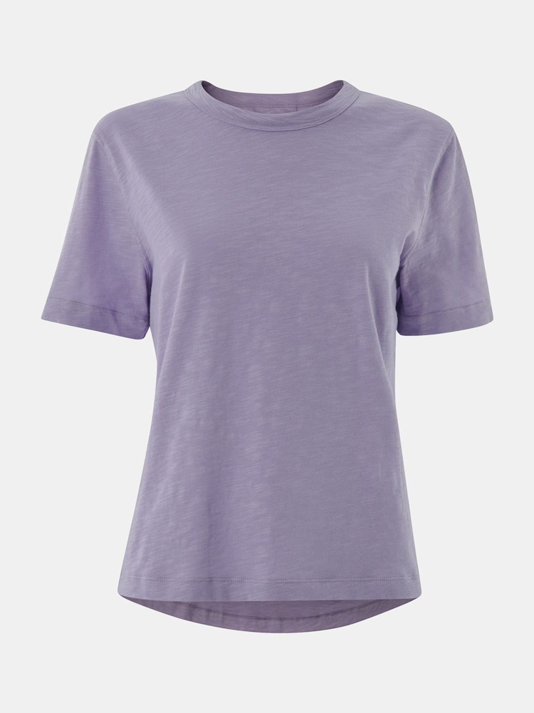 Whistles Purple Emily Ultimate 100% Cotton T-Shirt - Image 5 of 5