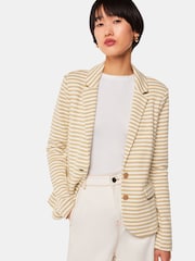Whistles Nude Slim 100% Cotton Jersey Jacket - Image 1 of 5