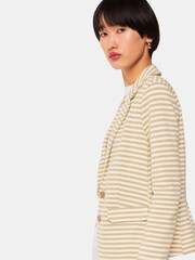 Whistles Nude Slim 100% Cotton Jersey Jacket - Image 4 of 5