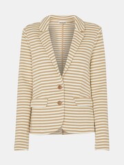Whistles Nude Slim 100% Cotton Jersey Jacket - Image 5 of 5