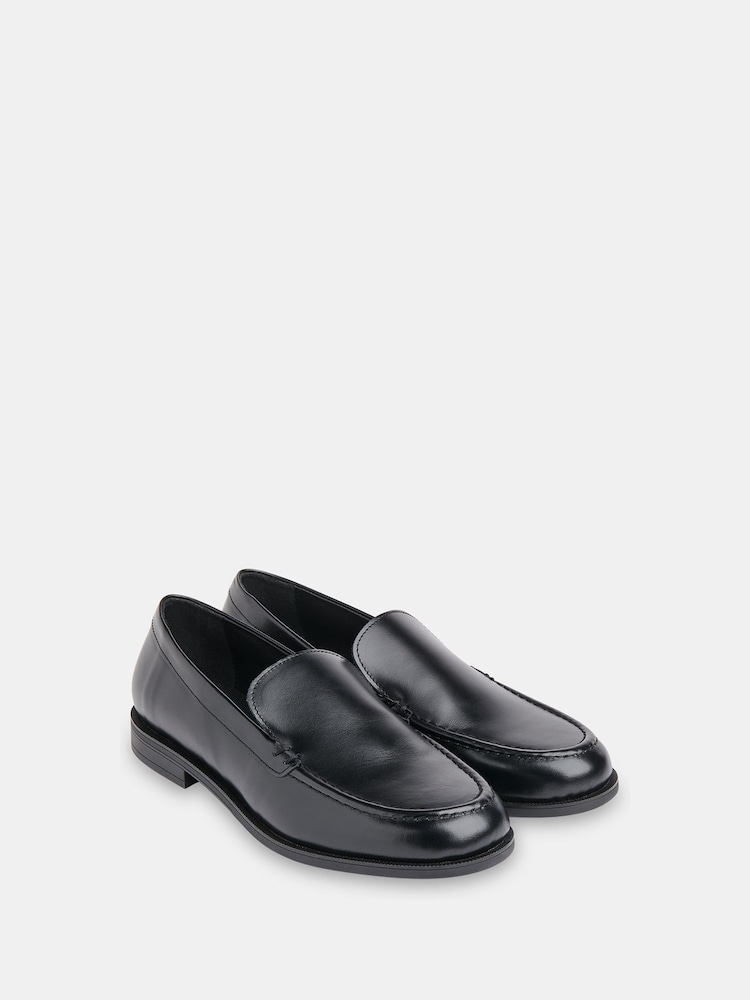 Whistles Black Jovie Slim Patent Loafers - Image 2 of 5