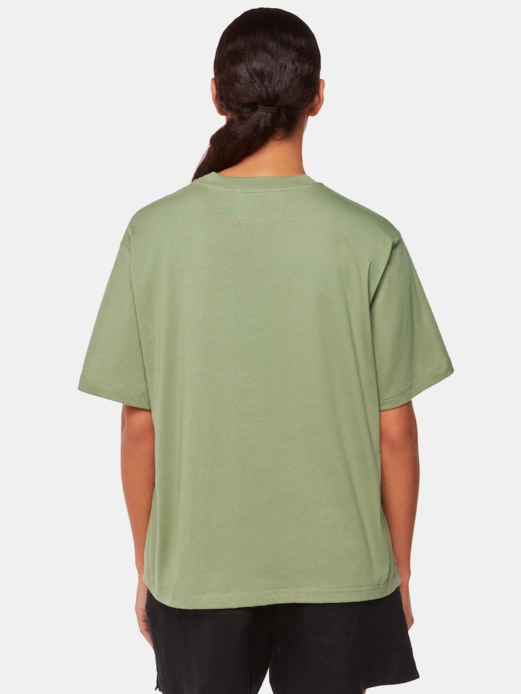 Whistles Green Relaxed 100% Cotton T-Shirt - Image 2 of 5