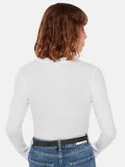 Camiseta básica de canalé de cuello redondo de Whistles - Imagen 2 de 5