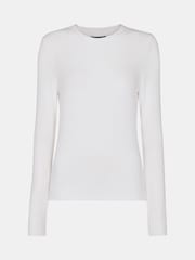 Camiseta básica de canalé de cuello redondo de Whistles - Imagen 5 de 5