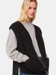 Whistles Josie Fleece Black Gilet - Image 1 of 5