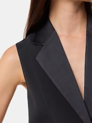 Whistles Black Hilda Tuxe Tailored Waistcoat - Image 4 of 5