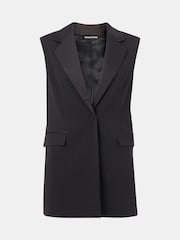 Whistles Black Hilda Tuxe Tailored Waistcoat - Image 5 of 5