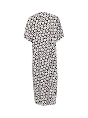 Kaffe KAraya V-Neck Short Sleeve Maxi Black Dress - Image 5 of 5