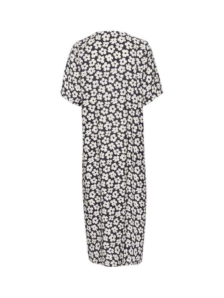 Kaffe KAraya V-Neck Short Sleeve Maxi Black Dress - Image 5 of 5