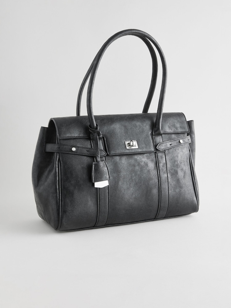 Czarny - Torba typu tote z uchwytem - Image 3 of 8