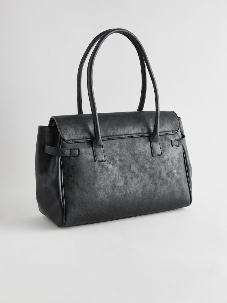 Czarny - Torba typu tote z uchwytem - Image 5 of 8