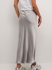 Kaffe Lotte Satin Elastic Waist Maxi Skirt - Image 2 of 6