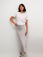 Kaffe Lotte Satin Elastic Waist Maxi Skirt - Image 4 of 6