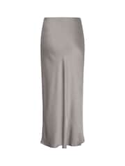 Kaffe Lotte Satin Elastic Waist Maxi Skirt - Image 6 of 6