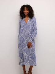 Kaffe KAgenette Long Sleeve Midi Dress - Image 1 of 5