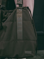 self. Chocolate Brown Nylon Shoulder Bag - Image 5 of 11