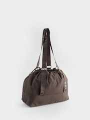 self. Chocolate Brown Nylon Shoulder Bag - Image 6 of 11
