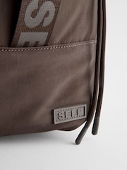 self. Chocolate Brown Nylon Shoulder Bag - Image 8 of 11