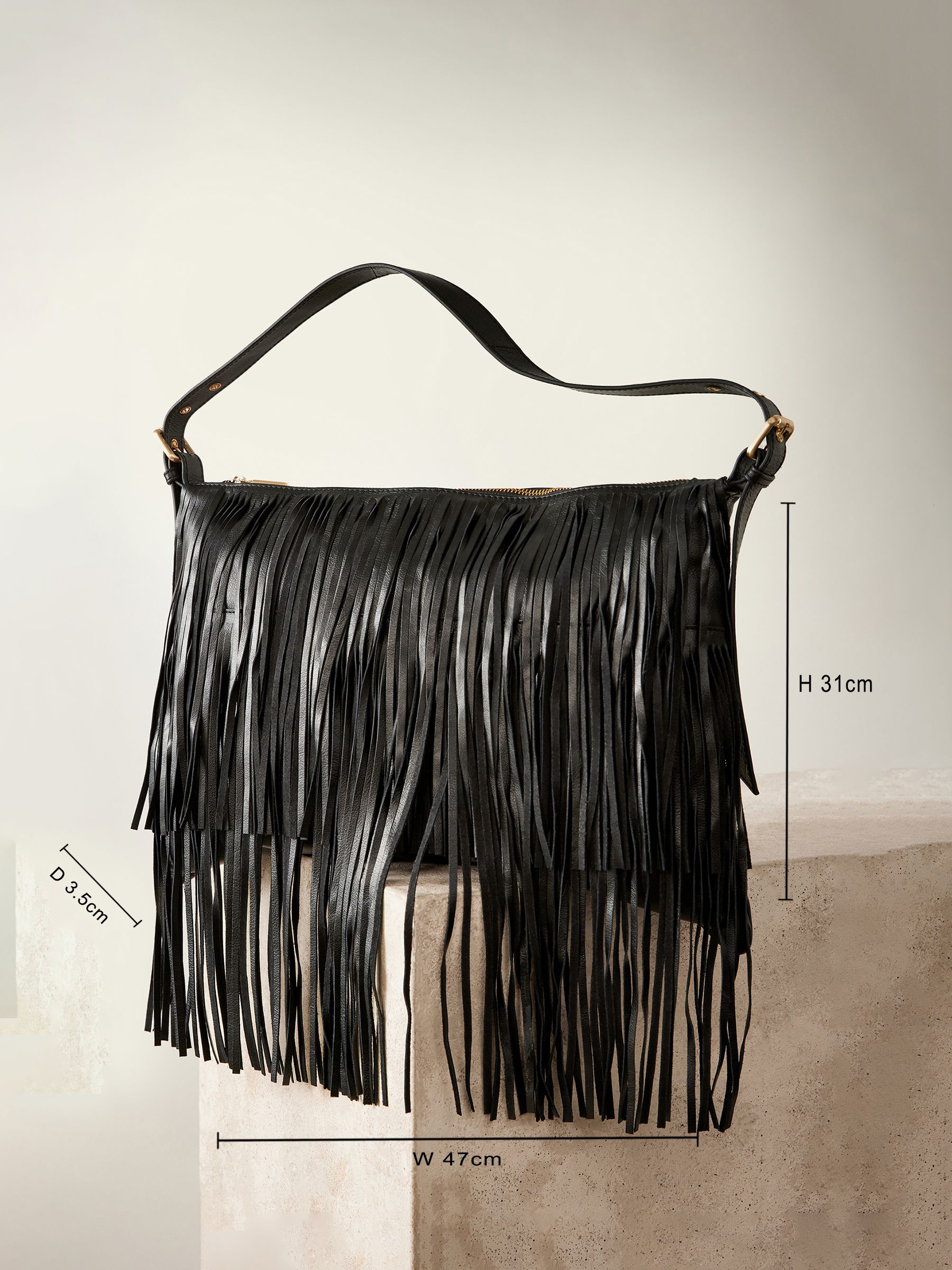 女の子向けプレゼント集結 Fringe Leather Black Buy Boho USA Next from Bag Shoulder バッグ