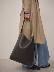 Black Leather Shoulder Bag - Image 1 of 11