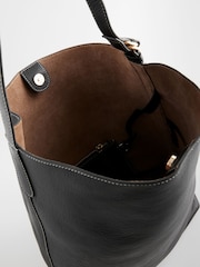 Black Leather Shoulder Bag - Image 11 of 11