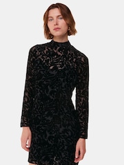 Whistles Hotter Fix Floral Velvet Rochie - Image 4 of 6
