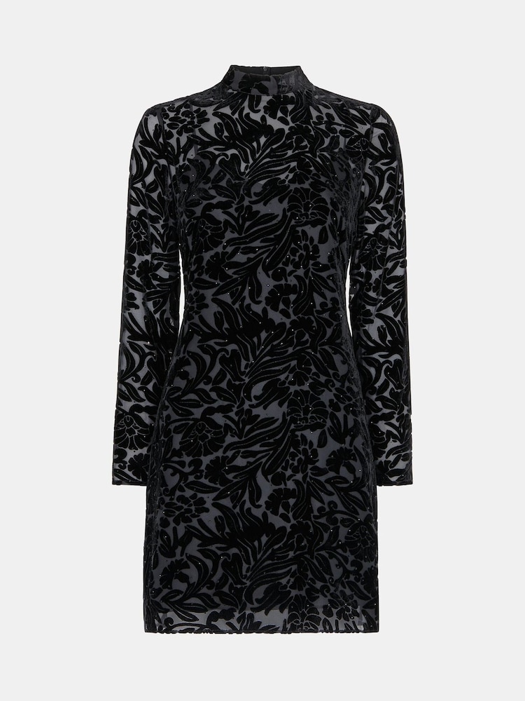 Whistles Hotter Fix Floral Velvet Rochie - Image 6 of 6