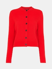 Whistles rdeča Jasmine Ribbed pletena jopa - Slika 4 iz 4