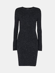 Whistles Black Annie Sparkle Short Knit Dress - Image 5 of 5