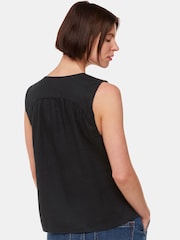 Whistles Black Laura 100% Linen Tank - Image 3 of 5