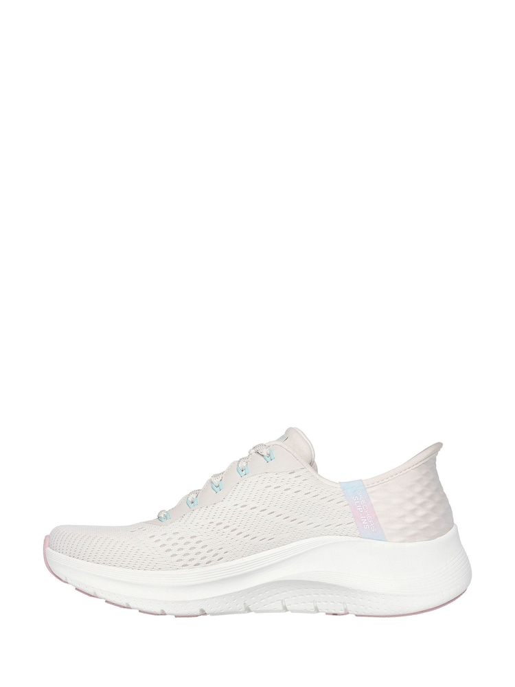 Skechers White/Cream Arch Fit 2.0 Easy Chic Trainers - Image 2 of 5