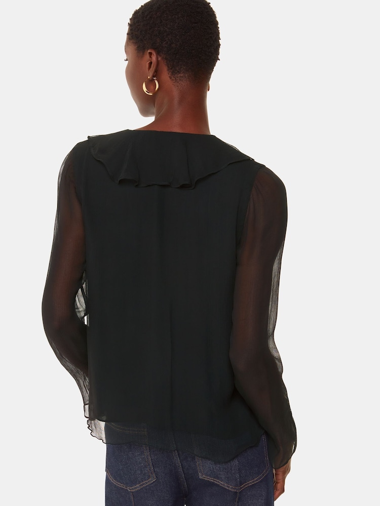 Blusa con detalle de cuello con volantes de Whistles - Imagen 2 de 5