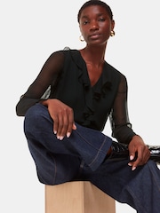 Blusa con detalle de cuello con volantes de Whistles - Imagen 4 de 5