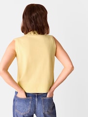 Whistles Yellow Whistles Yellow Wool V-Neck Button Front Cardigan - Image 5 of 6