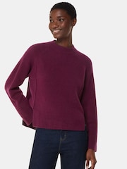 Whistles Red Wool Mix Side Split Knit Jumper - Image 1 of 5