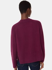 Whistles Red Wool Mix Side Split Knit Jumper - Image 2 of 5