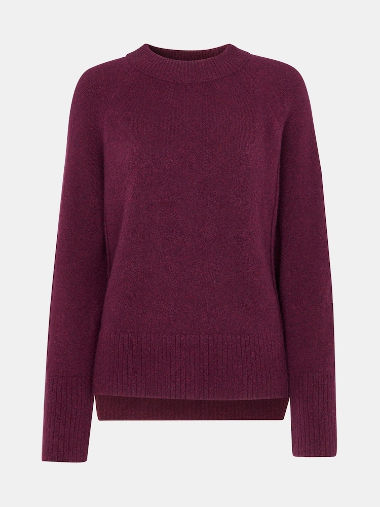 Whistles Red Wool Mix Side Split Knit Jumper - Image 5 of 5 Whistles Red Wool Mix Side Split Knit Jumper - Image 5 of 5