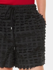 Whistles Black Cami Fringed Shorts - Image 4 of 5