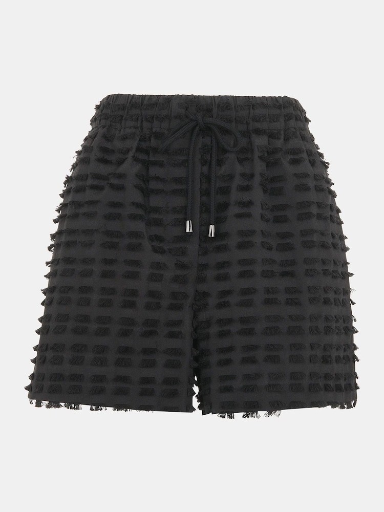 Whistles Black Cami Fringed Shorts - Image 5 of 5