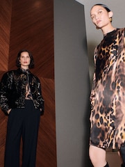 Whistles Animal Misty Leopard Print Cleo Dress - Image 1 of 6