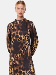 Whistles Animal Misty Leopard Print Cleo Dress - Image 2 of 6