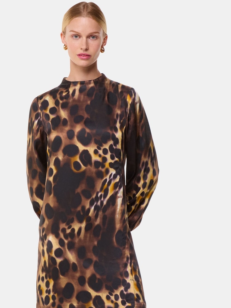Whistles Animal Misty Leopard Print Cleo Dress - Image 2 of 6