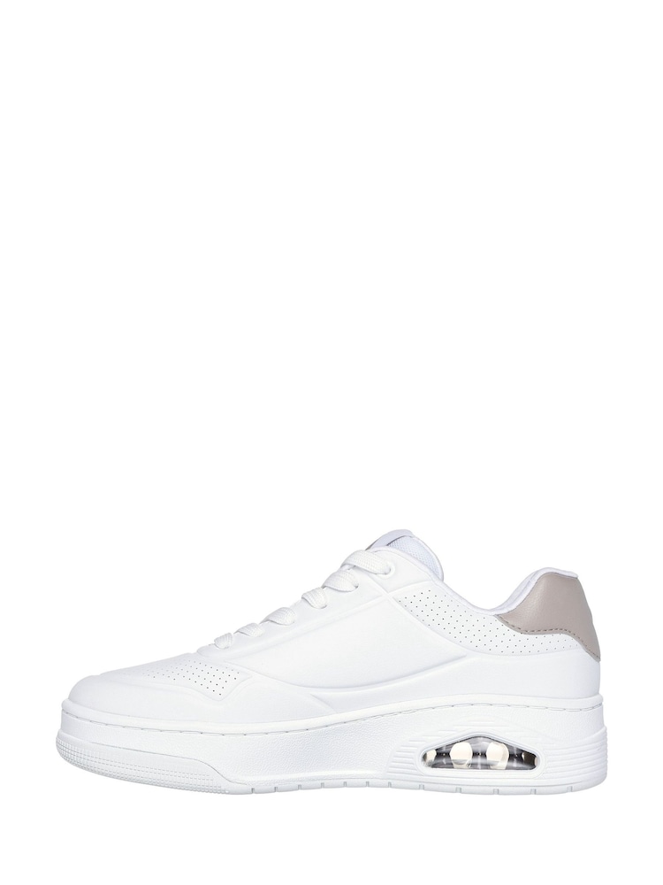 Skechers White Womens Uno Court Trainers - Image 2 of 5