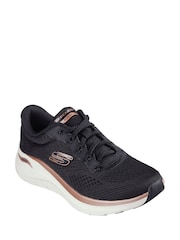 Skechers Black Arch Fit 2.0 Glow The Distance Trainers - Image 2 of 3