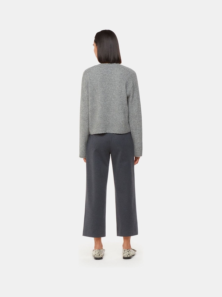 Whistles Grey Camilla Wide Leg Trousers - Image 2 of 5