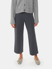 Whistles Grey Camilla Wide Leg Trousers - Image 3 of 5
